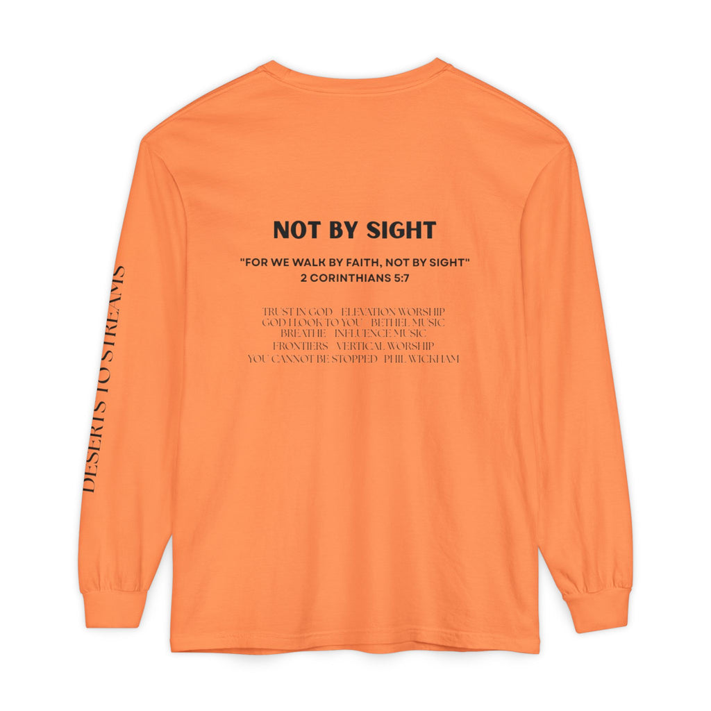 Walk By Faith Long Sleeve T‑Shirt — Christian Scripture 'Walk by Faith, Not By Sight' Tee