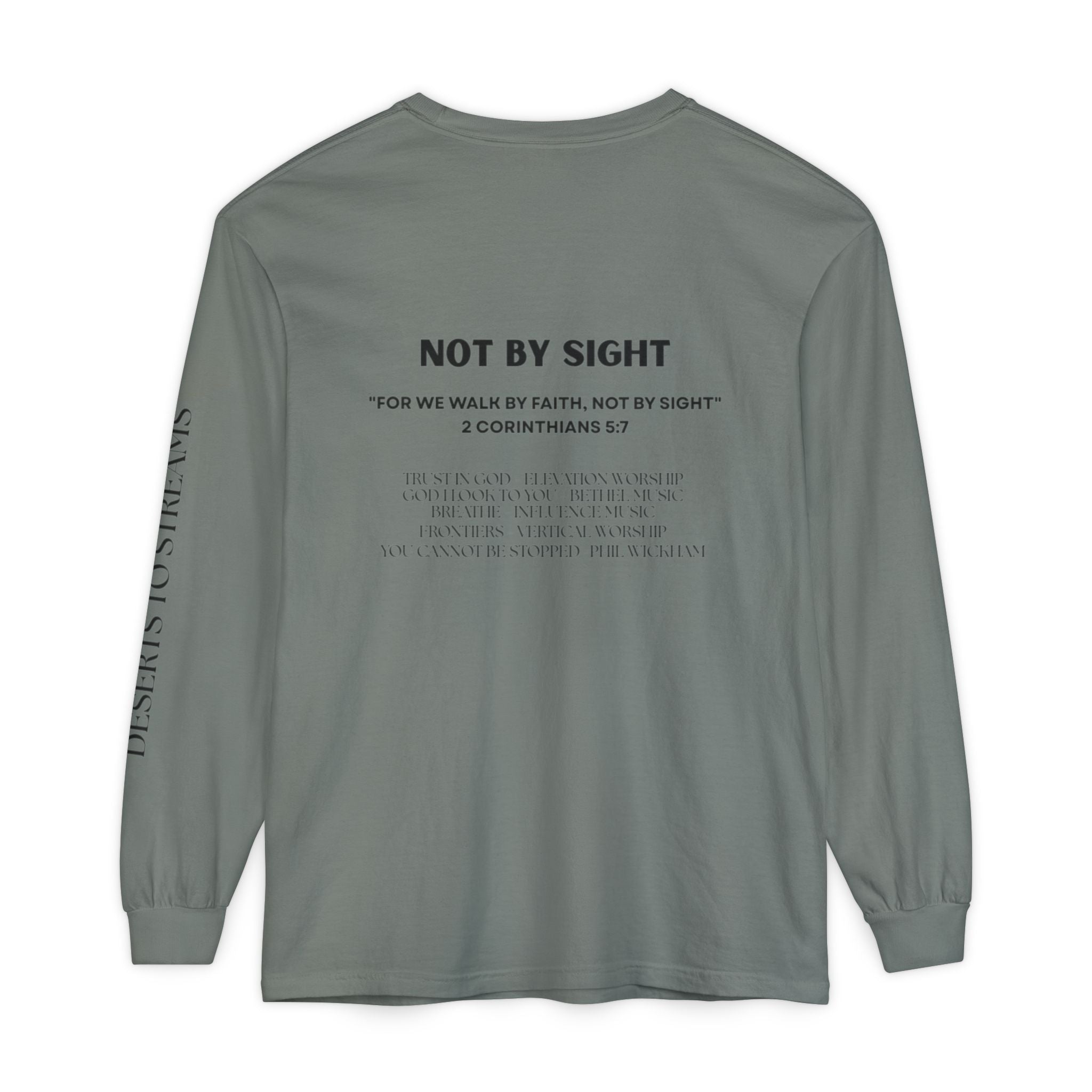 Walk By Faith Long Sleeve T‑Shirt — Christian Scripture 'Walk by Faith, Not By Sight' Tee
