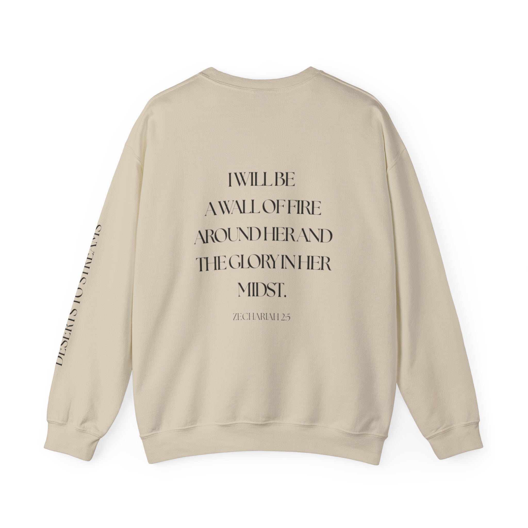 Protected Crewneck Sweatshirt — Inspirational Scripture Backprint