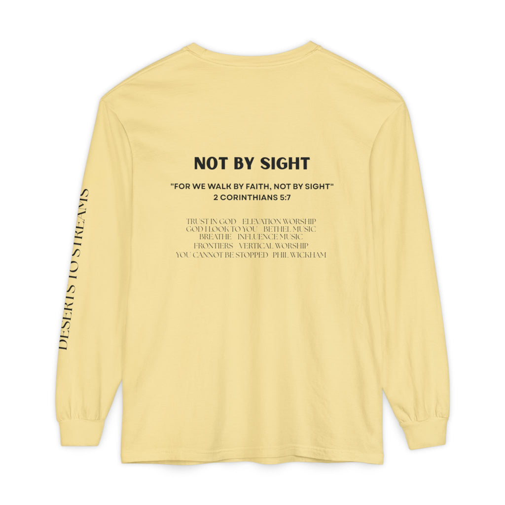 Walk By Faith Long Sleeve T‑Shirt — Christian Scripture 'Walk by Faith, Not By Sight' Tee