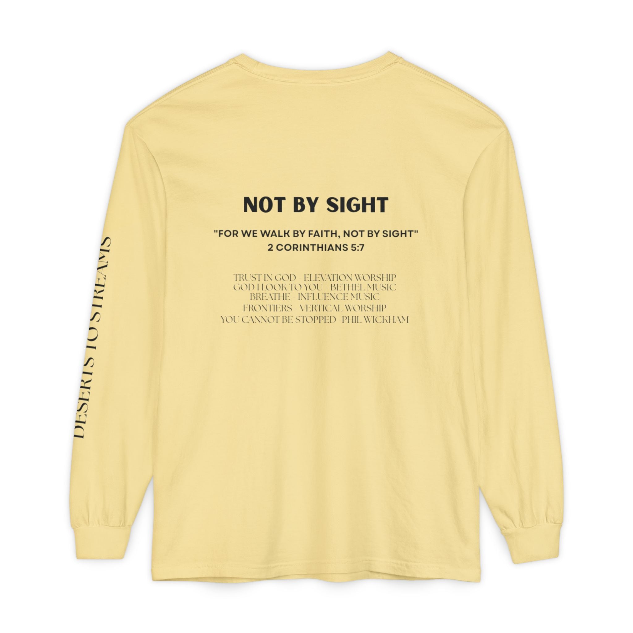 Walk By Faith Long Sleeve T‑Shirt — Christian Scripture 'Walk by Faith, Not By Sight' Tee