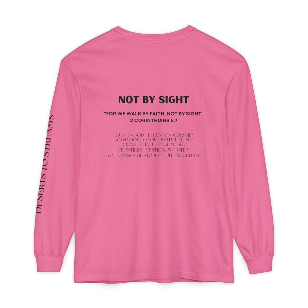 Walk By Faith Long Sleeve T‑Shirt — Christian Scripture 'Walk by Faith, Not By Sight' Tee