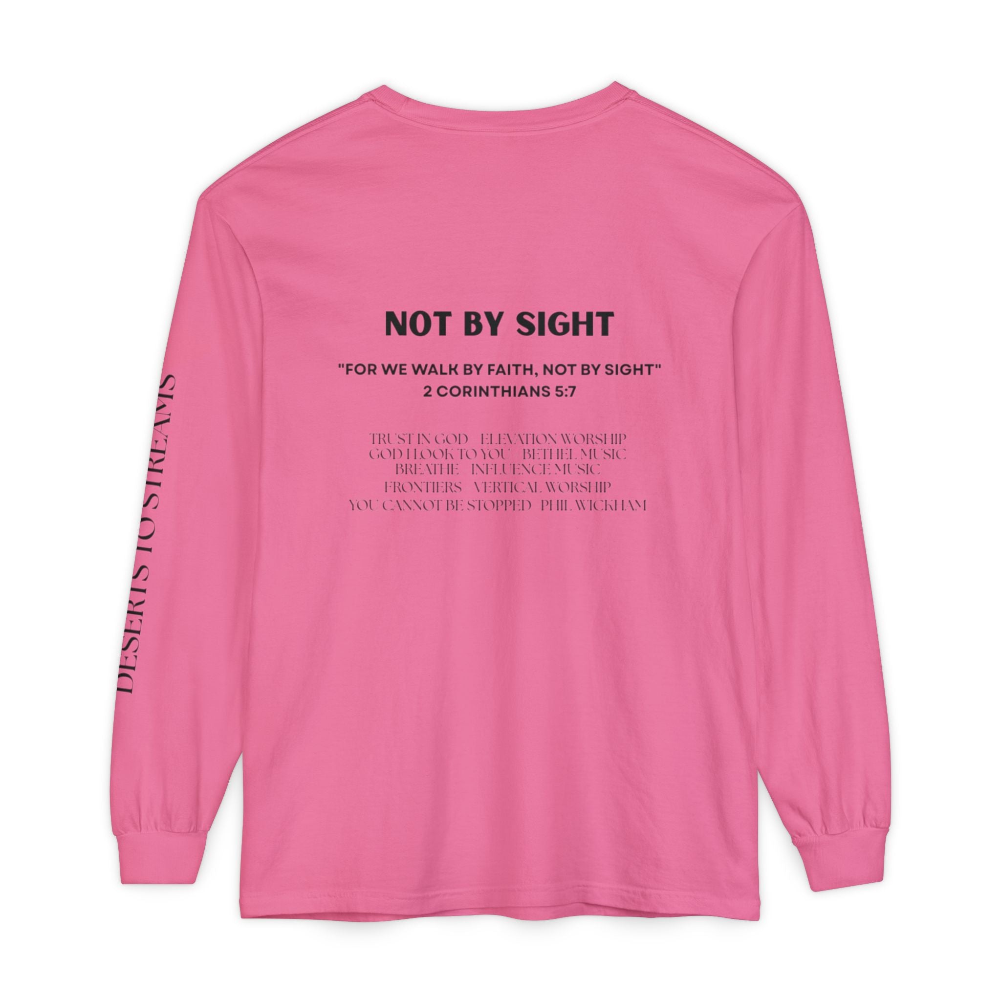 Walk By Faith Long Sleeve T‑Shirt — Christian Scripture 'Walk by Faith, Not By Sight' Tee