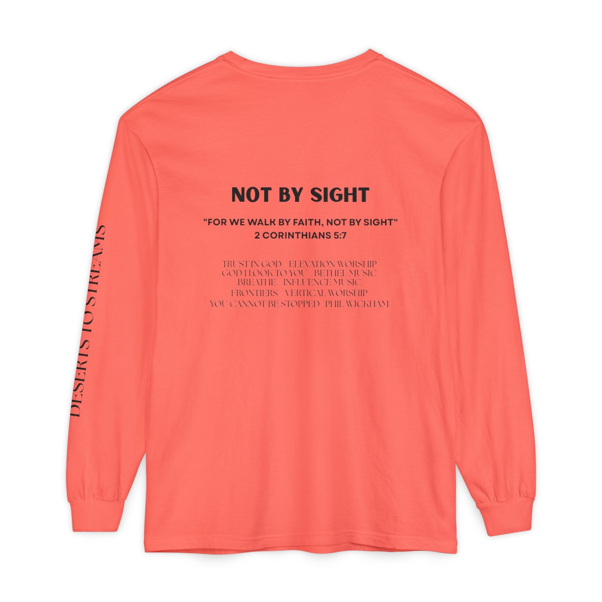 Walk By Faith Long Sleeve T‑Shirt — Christian Scripture 'Walk by Faith, Not By Sight' Tee