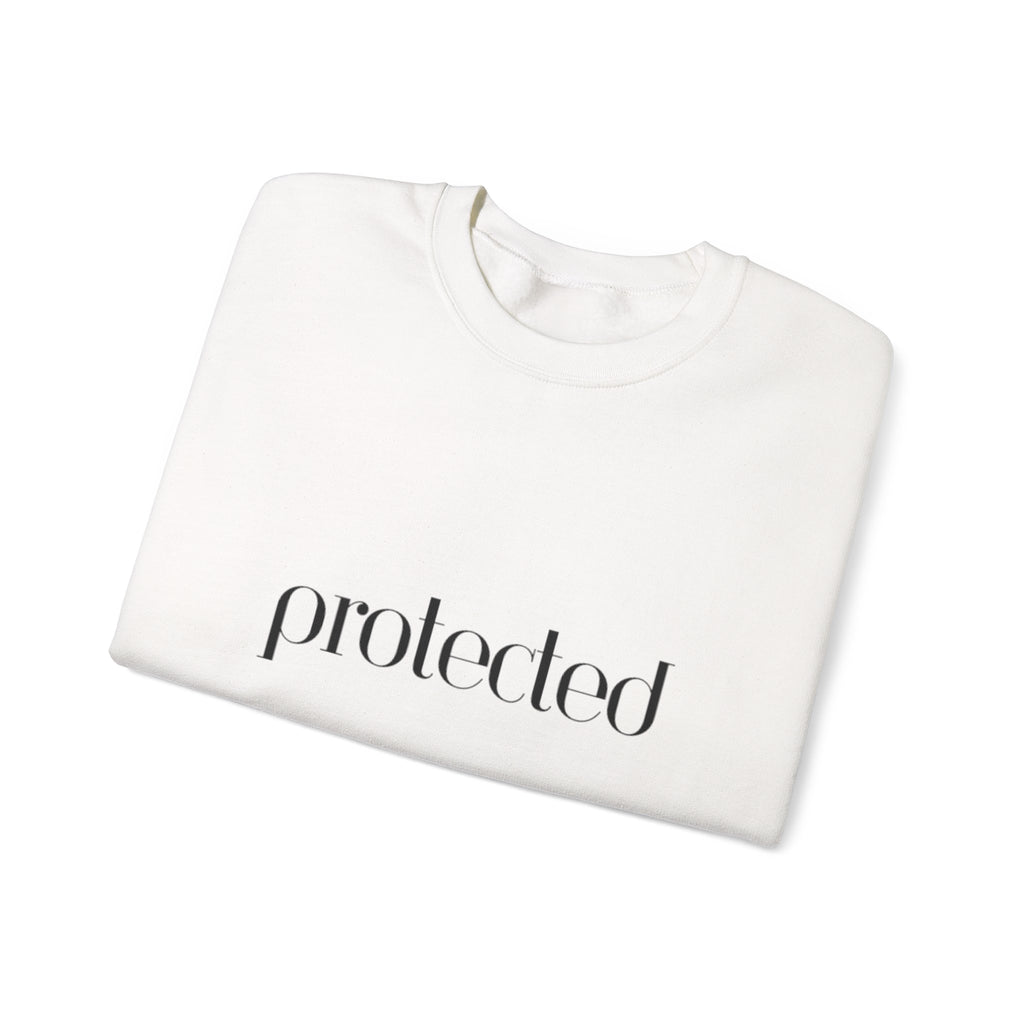 Protected Crewneck Sweatshirt — Inspirational Scripture Backprint
