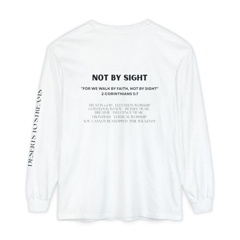 Walk By Faith Long Sleeve T‑Shirt — Christian Scripture 'Walk by Faith, Not By Sight' Tee