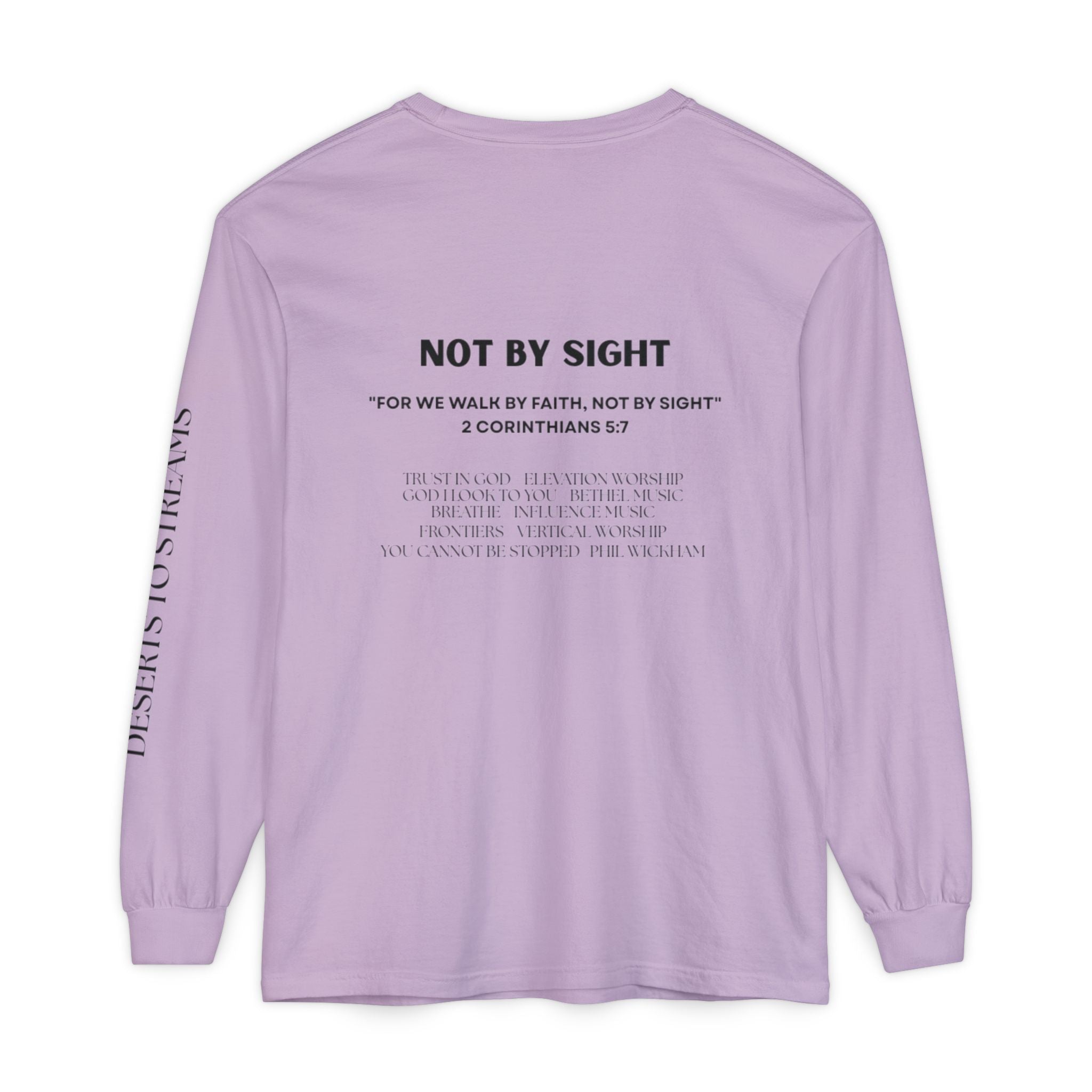 Walk By Faith Long Sleeve T‑Shirt — Christian Scripture 'Walk by Faith, Not By Sight' Tee