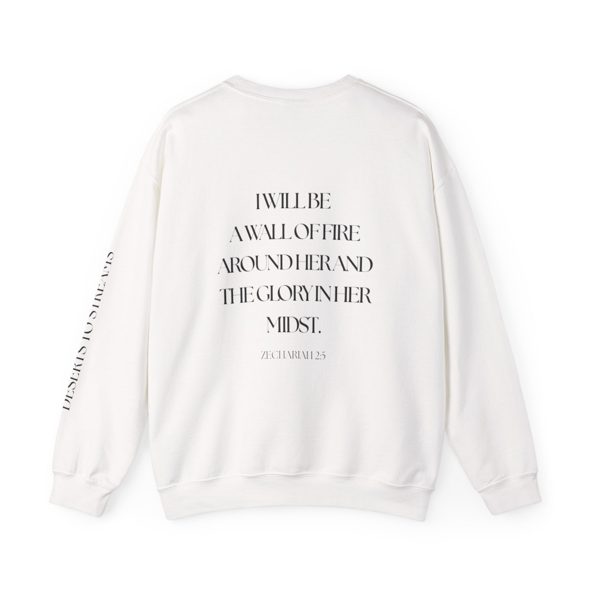 Protected Crewneck Sweatshirt — Inspirational Scripture Backprint